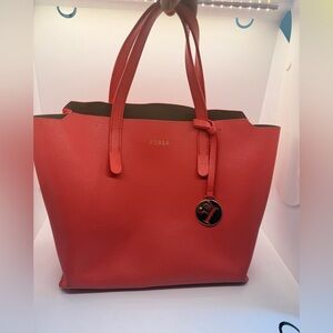 Furla Coral Leather Tote